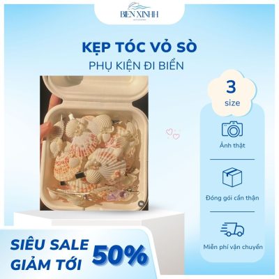 Combo kẹp tóc vỏ sò Biển Xinhh Accessory