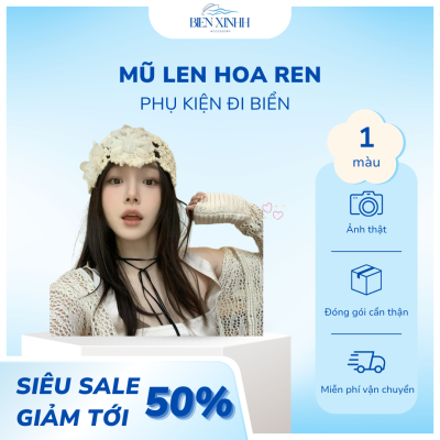 Mũ lưới ren, turban ren vintage phụ kiện du lịch biển