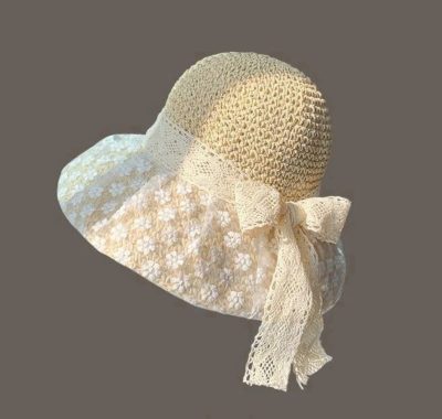 mũ phối ren hoa nhí
