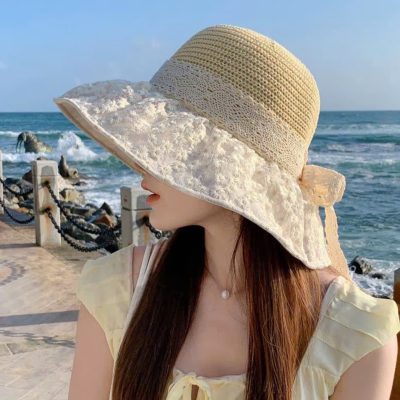 mũ phối ren hoa nhí