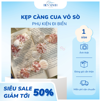 Kẹp tóc càng cua vỏ sò Biển Xinhh Accessory