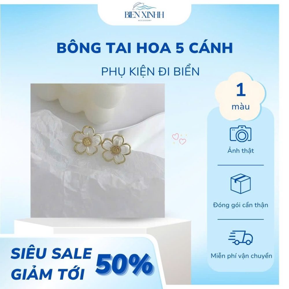 BÔNG TAI HOA 5 CÁNH