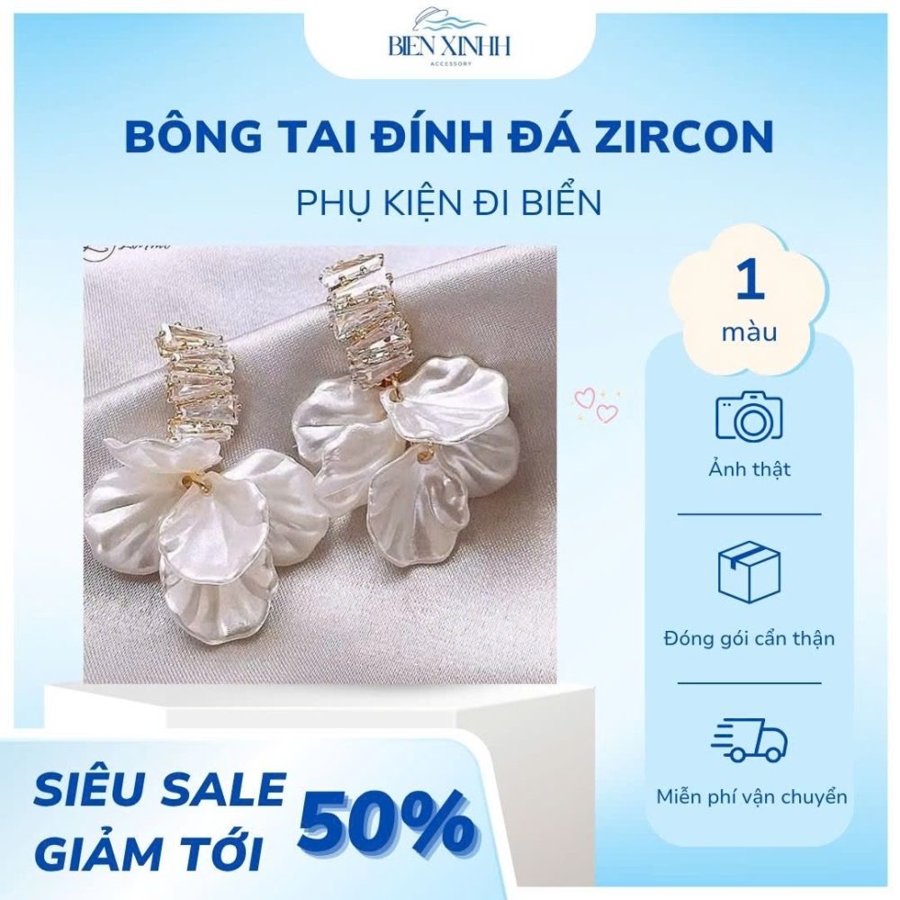 BÔNG TAI ĐÍNH ĐÁ ZIRCON